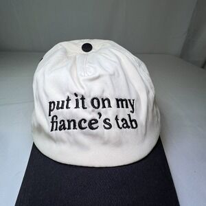 PUT IT ON MY FIANCES TAB EMBROIDERED BASEBALL CAP HOLIDAY SPIRIT CHRISTMAS GIFT